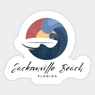 Jacksonville Beach, Florida Surfing Sticker